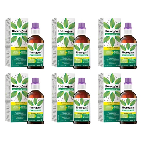 Iberogast IBS + Digestive Relief Oral Liquid 50mL Pack of 6