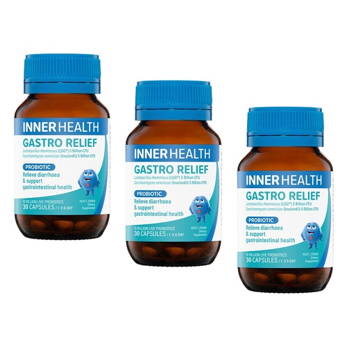 Inner Health Gastro Relief Probiotic 30 Capsules Pack of 3