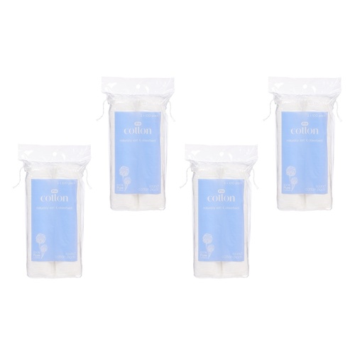 Pharmacy Health Round Cotton Pads 2 x 100 Pack x 6 Bundle of 4