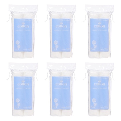 Pharmacy Health Round Cotton Pads 2 x 100 Pack x 6 Bundle of 6