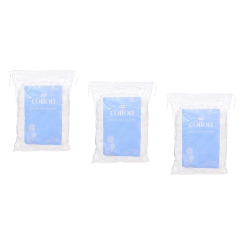 Pharmacy Health Cotton Balls 200 Pack x 6 Bundle of 3