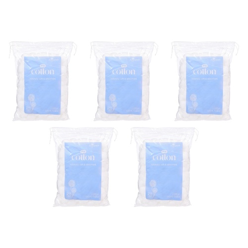 Pharmacy Health Cotton Balls 200 Pack x 6 Bundle of 5