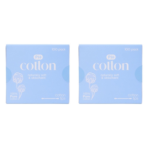 Pharmacy Health Cotton Tips 100 Pack x 6 Bundle of 2