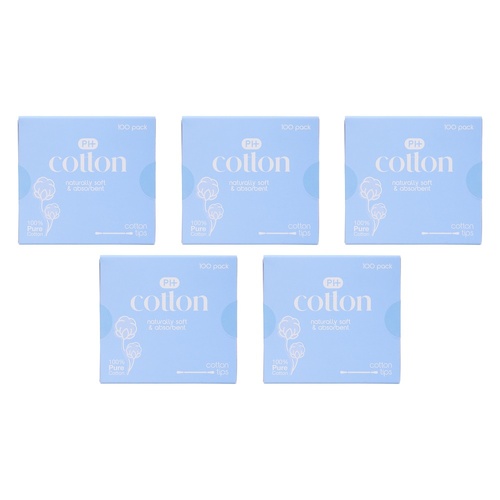 Pharmacy Health Cotton Tips 100 Pack x 6 Bundle of 5