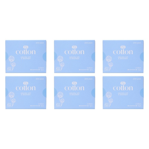 Pharmacy Health Cotton Tips 400 Pack x 6 Bundle of 6
