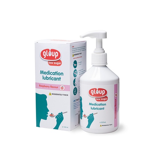 Gloup Medication Lubricant Raspberry Low Sugar Level 3 500mL
