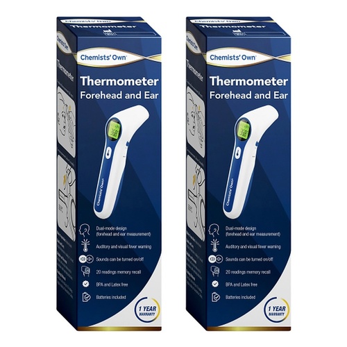 Chemists' Own Digital Infrared Forehead & Ear Thermometer Pack of 2