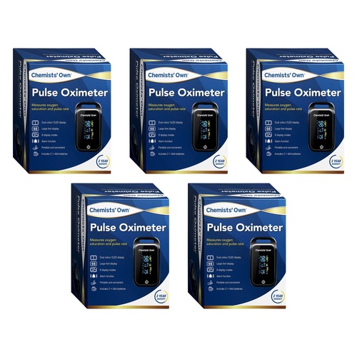 Chemists' Own Pulse Oximeter Pack of 5