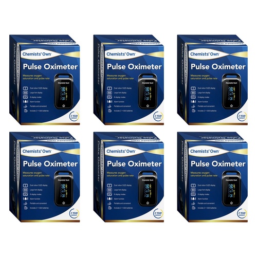 Chemists' Own Pulse Oximeter Pack of 6