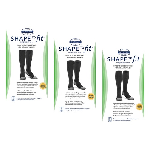 Dr Comfort Diabetic Compression Hosiery 15-20 Large Pack of 3