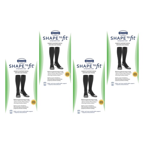 Dr Comfort Diabetic Compression Hosiery 15-20 Extra Large Pack of 4