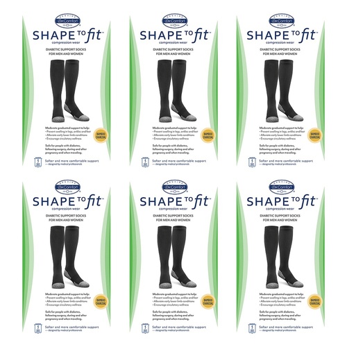 Dr Comfort Diabetic Compression Hosiery 15-20 Extra Large Pack of 6
