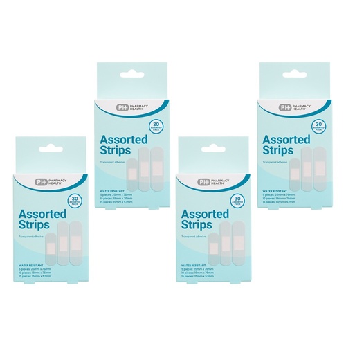 Pharmacy Health Water Resistant Assorted 30 Pack Bundle of 4