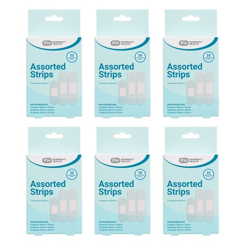 Pharmacy Health Water Resistant Assorted 30 Pack Bundle of 6