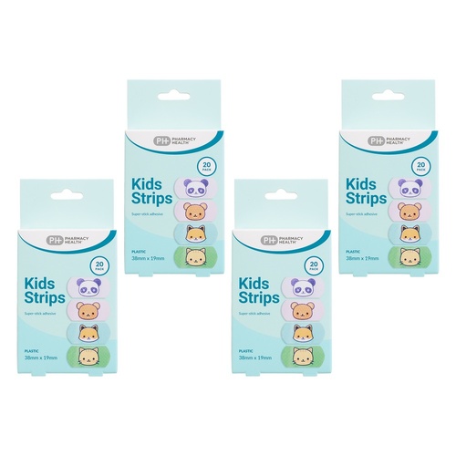 Pharmacy Health Kids Strips 20 Pack Bundle of 4