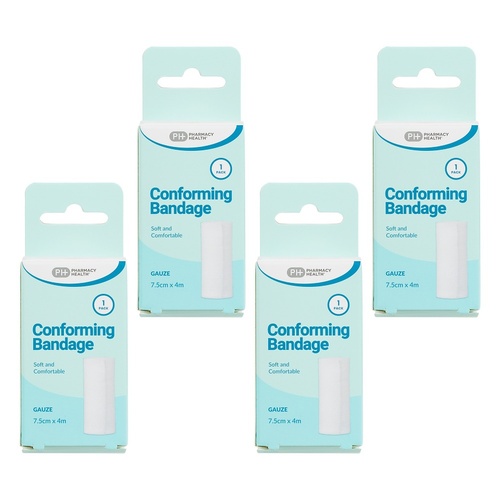 Pharmacy Health Conforming Gauze Bandage Pack of 4