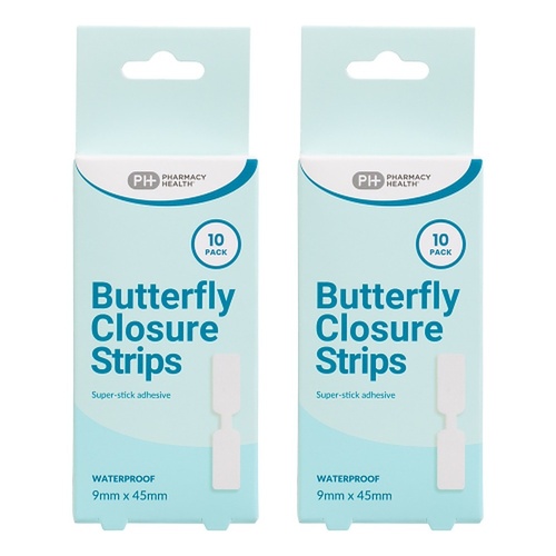 Pharmacy Health Butterfly Closure Strips 10 Pack Bundle of 2