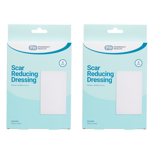 Pharmacy Health Scar Reducing Dressing 12cm x 6cm 3 Pack Bundle of 2