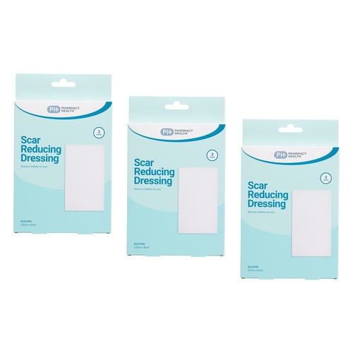 Pharmacy Health Scar Reducing Dressing 12cm x 6cm 3 Pack Bundle of 3