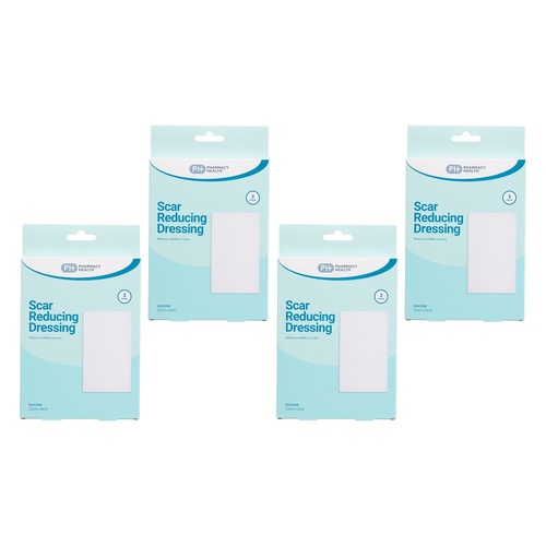 Pharmacy Health Scar Reducing Dressing 12cm x 6cm 3 Pack Bundle of 4