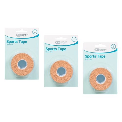 Pharmacy Health Sports Tape Beige Pack of 3