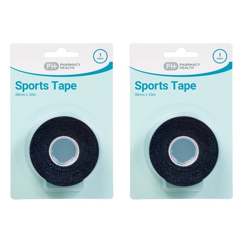 Pharmacy Health Sports Tape Black Pack of 2