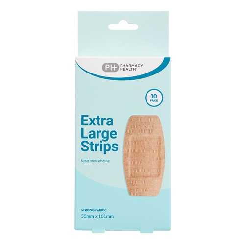 Pharmacy Health Fabric Extra Large Strips 10 Pack