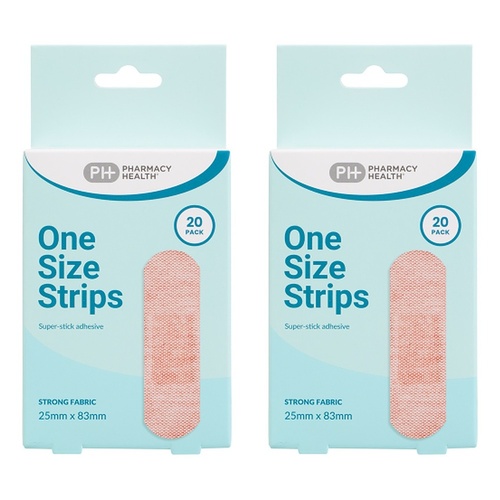 Pharmacy Health Fabric Strips 20 Pack Bundle of 2