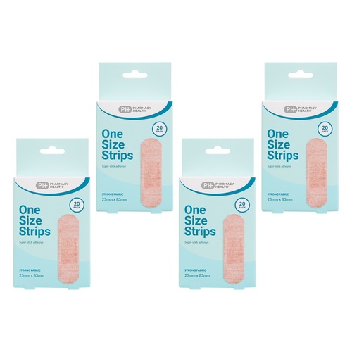 Pharmacy Health Fabric Strips 20 Pack Bundle of 4