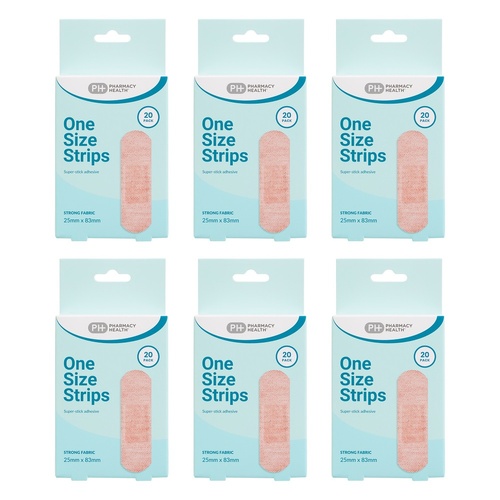 Pharmacy Health Fabric Strips 20 Pack Bundle of 6