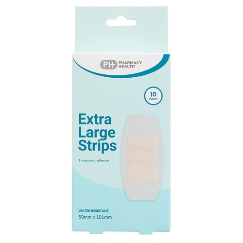 Pharmacy Health Water Resistant Extra Large Strips 10 Pack