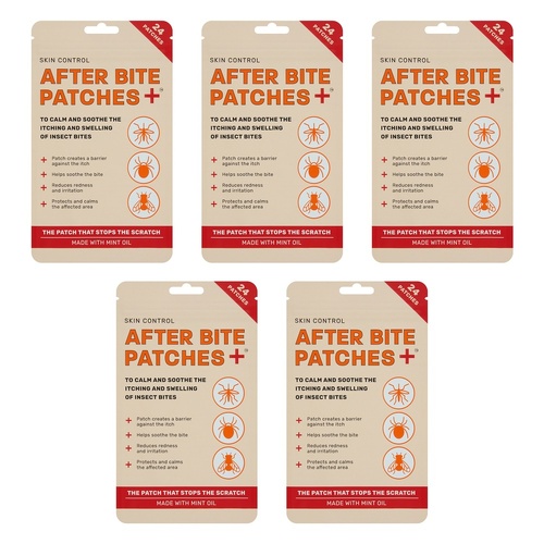 Skin Control After Bite Patches 24 Pack x 12 Bundle of 5