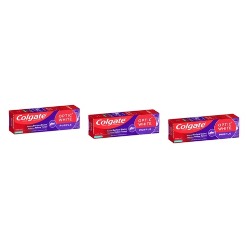 Colgate Optic White Purple Toothpaste Fresh Mint 100g Pack of 3