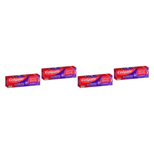 Colgate Optic White Purple Toothpaste Fresh Mint 100g Pack of 4