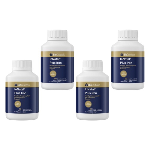 Bioceuticals InNatal Plus Iron 90 Capsules Pack of 4
