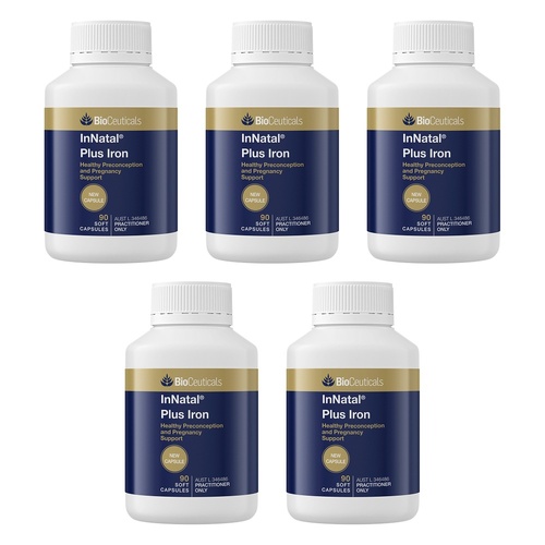 Bioceuticals InNatal Plus Iron 90 Capsules Pack of 5