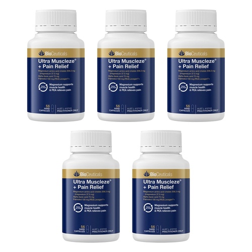 Bioceuticals Ultra Muscleze + Pain Relief 56 Capsules Pack of 5