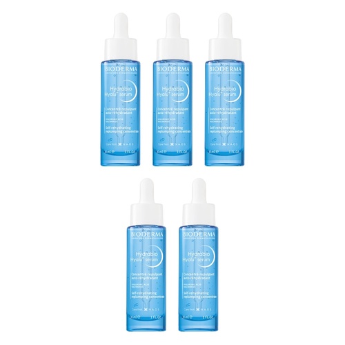 Bioderma Hydrabio Hyalu+ Plumping Hydrating Serum 30ml Pack of 5