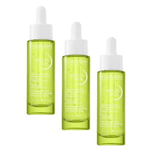 Bioderma Sébium Anti-Blemish Hydrating Serum 30mL Pack of 3