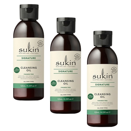 Sukin Signature Natural Cleansing Oil 125mL Pack of 3
