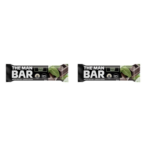 The Man Bar High Protein Choc Mint 50g Pack of 2
