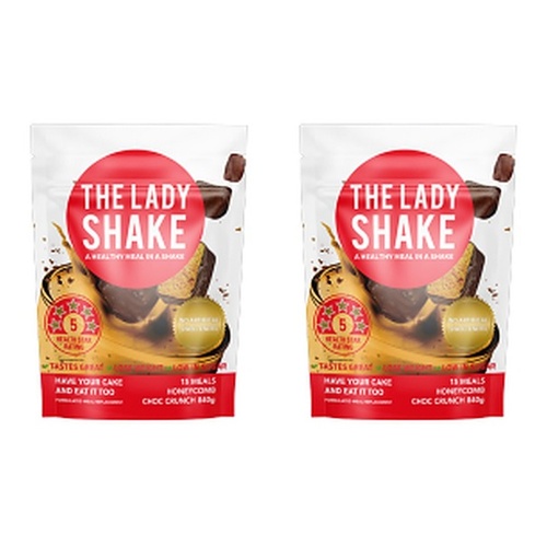 The Man Shake Honeycomb Chocolate Crunch 840g Pack of 2