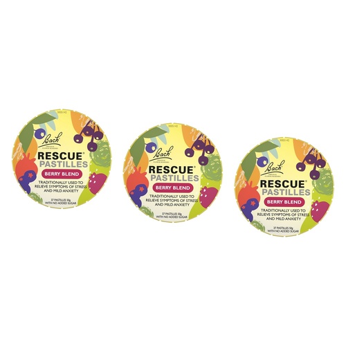 Rescue Pastilles Berry Blend 50g Pack of 3