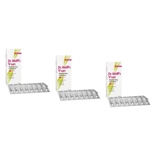 Dr Wolff's V-san Cremolum Vaginal Pessaries Pack of 3