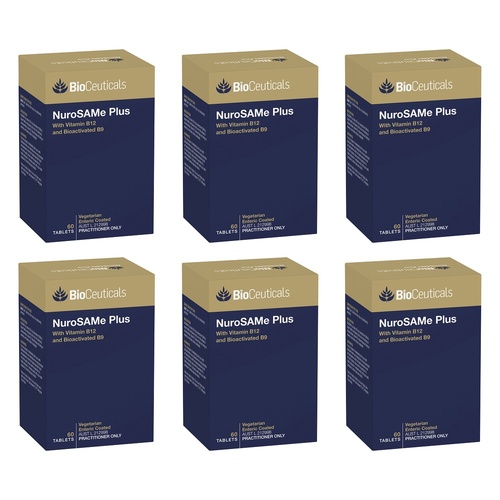 Bioceuticals NuroSAMe Plus SAMe 200mg 60 Tablets Pack of 6
