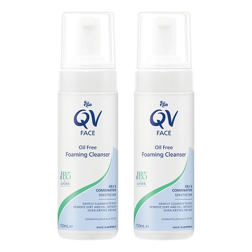 Ego QV Face Oil Free Foaming Cleanser 150mL Pack of 2