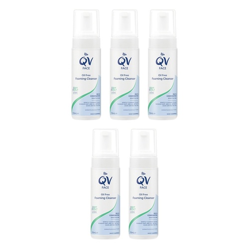 Ego QV Face Oil Free Foaming Cleanser 150mL Pack of 5