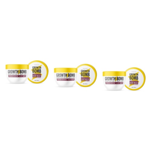 Growth Bomb Hair Strengthening Mask 235mL Pack of 3