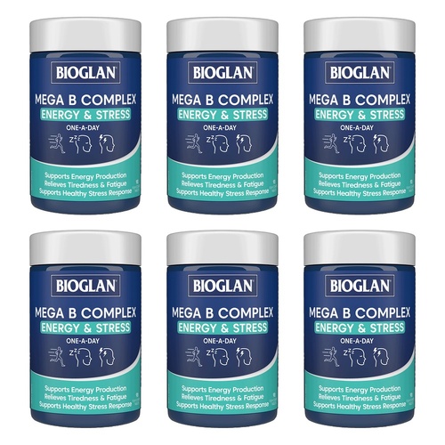 Bioglan Mega B Complex Energy & Stress 90 Tablets Pack of 6