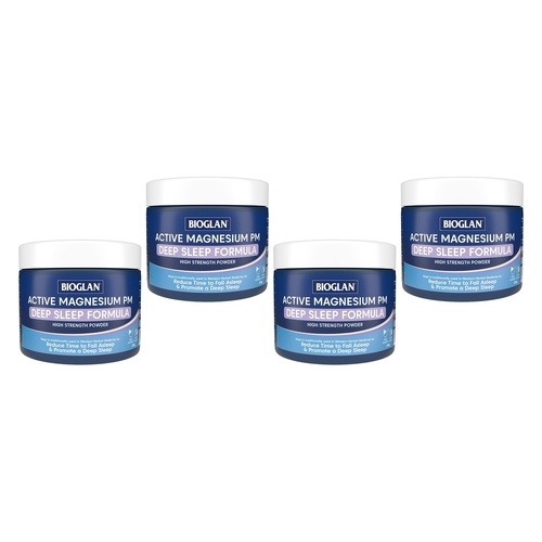 Bioglan Active Magnesium PM Deep Sleep Formula 240g Pack of 4